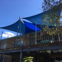 Deck shade sails