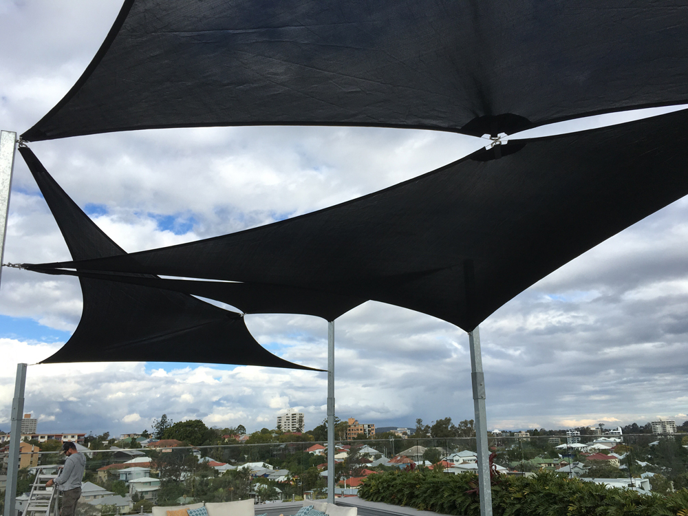 pool area shade sails